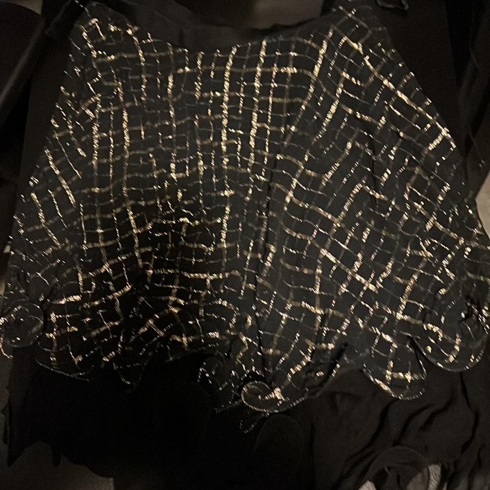 Gold and black skirt size medium